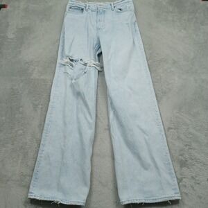Abercrombie Fitch Jeans Womens 28 Blue Denim High Rise Relaxed Straight